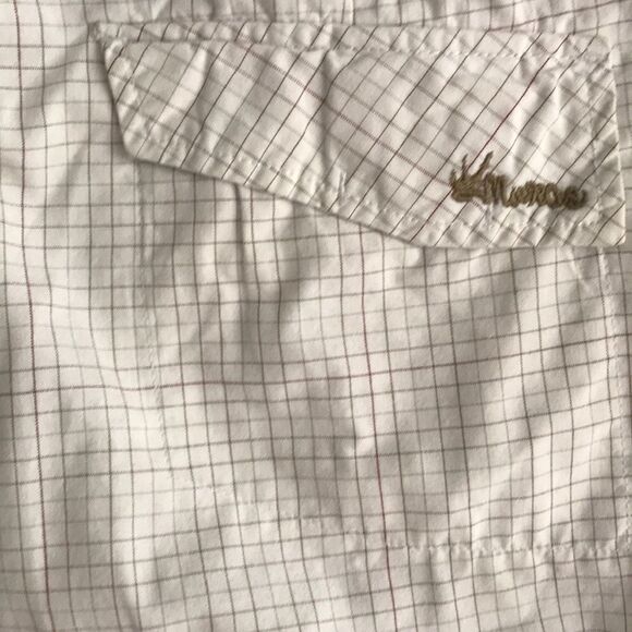 Micros 31 Waist Casual Grid Board Shorts Flat Front Check 11" Vacation Summer - Picture 2 of 7